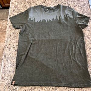 tentree 10 tree Green Forest juniper tree line Graphic Men's Shirt xL